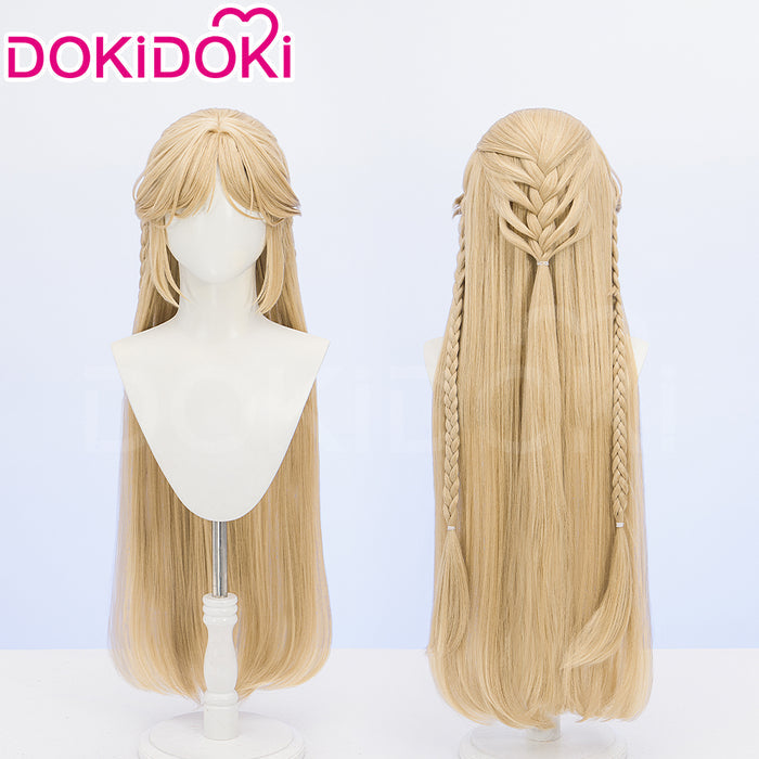 DokiDoki Game Wuthering Waves Cosplay Cartethyia Wig Long Straight Blond Hair / HeadWear