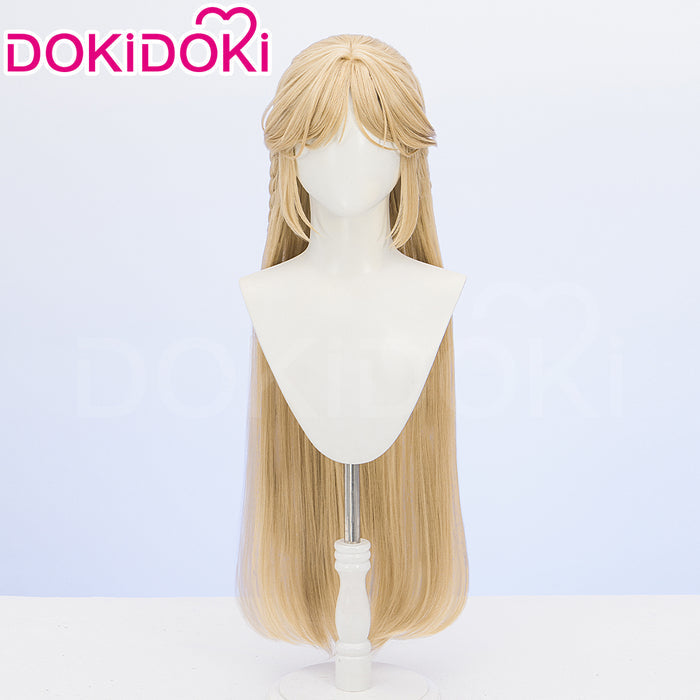 DokiDoki Game Wuthering Waves Cosplay Cartethyia Wig Long Straight Blond Hair / HeadWear
