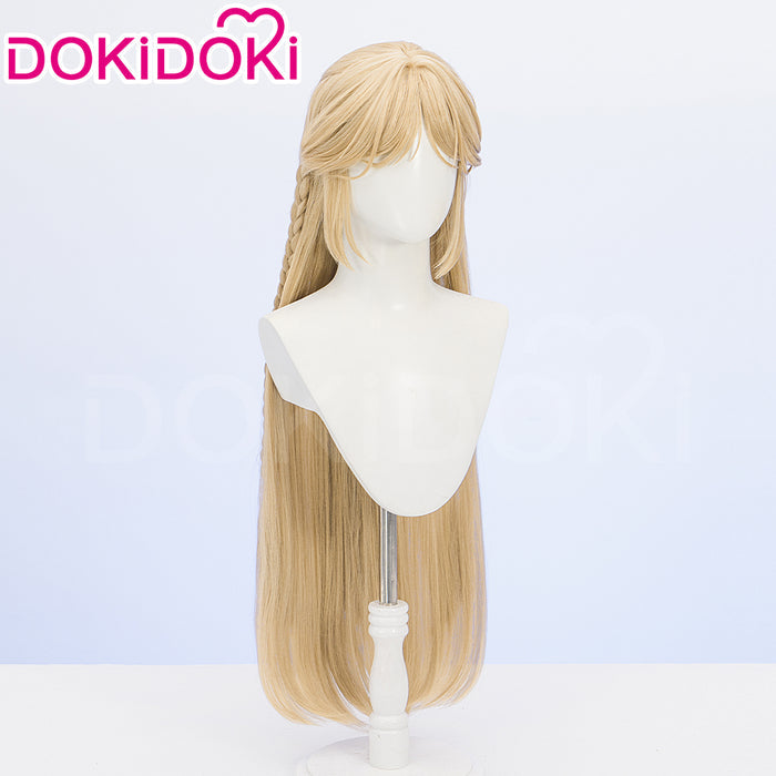 DokiDoki Game Wuthering Waves Cosplay Cartethyia Wig Long Straight Blond Hair / HeadWear