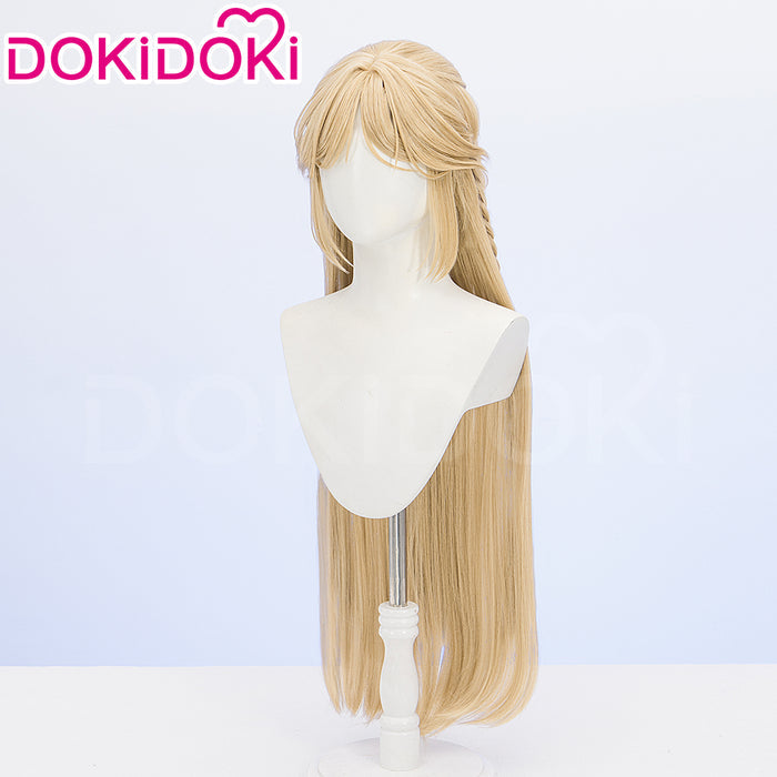 DokiDoki Game Wuthering Waves Cosplay Cartethyia Wig Long Straight Blond Hair / HeadWear