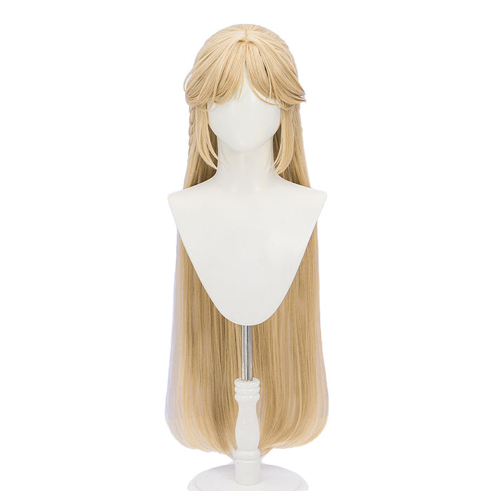DokiDoki Game Wuthering Waves Cosplay Cartethyia Wig Long Straight Blond Hair / HeadWear