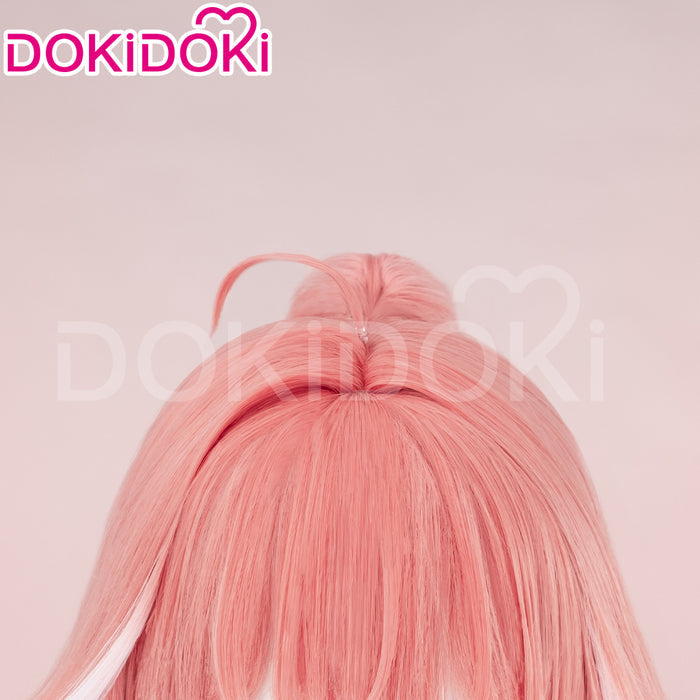 DokiDoki Game Wuthering Waves Cosplay Changli Wig Long Pink White Gradient Hair Chang Li