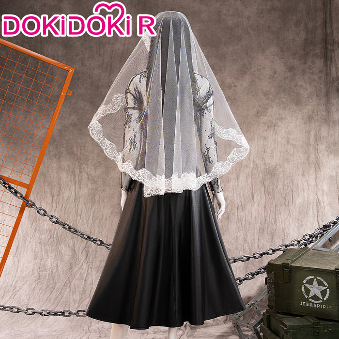 DokiDoki-R Manga Anime Cosplay Black Dress Suit White Veil Women Costume