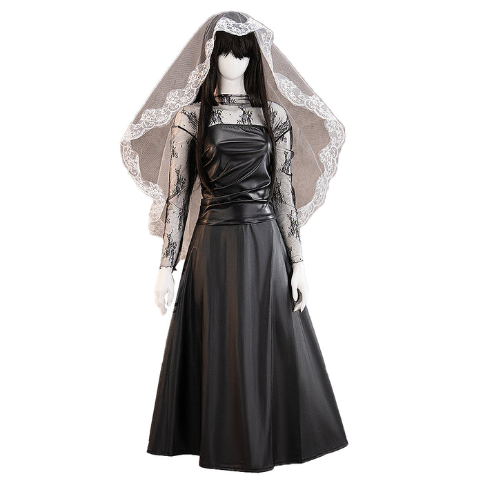DokiDoki-R Manga Anime Cosplay Black Dress Suit White Veil Women Costume
