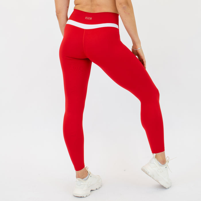 Salsa + White Double Take Legging 25" - No Front Seam - Higher Rise by FLEO - 2
