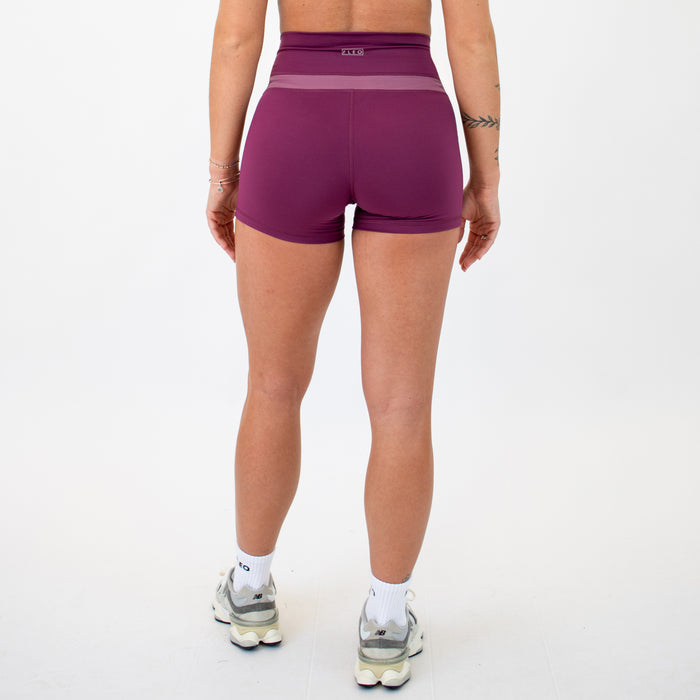 Amaranth and Wistful Mauve Double Take Spandex Shorts -6