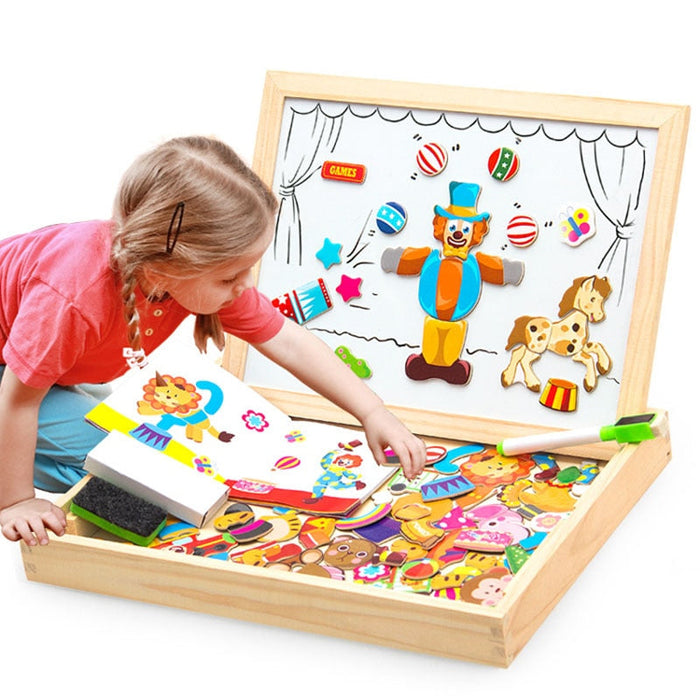 Draw &amp; Puzzle - Educational Magnetic Board