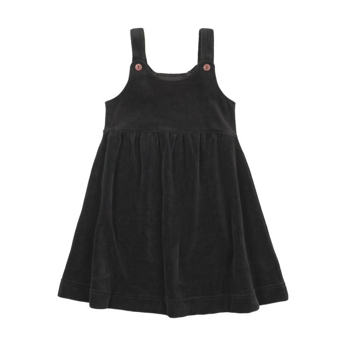 dress velour jumper - black