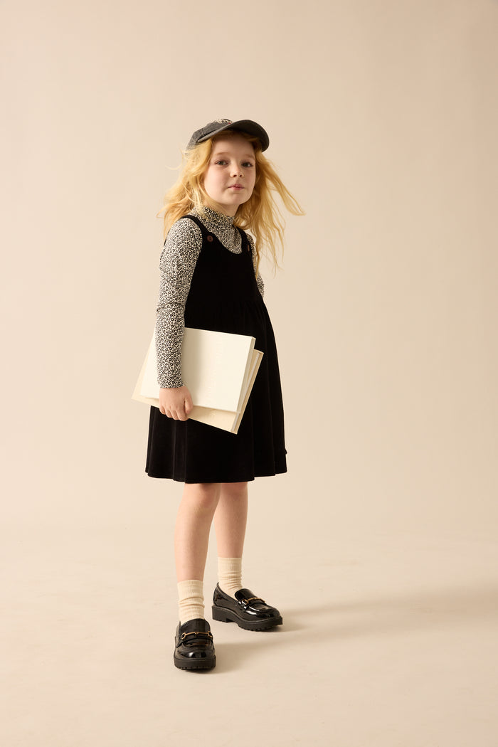 dress velour jumper - black