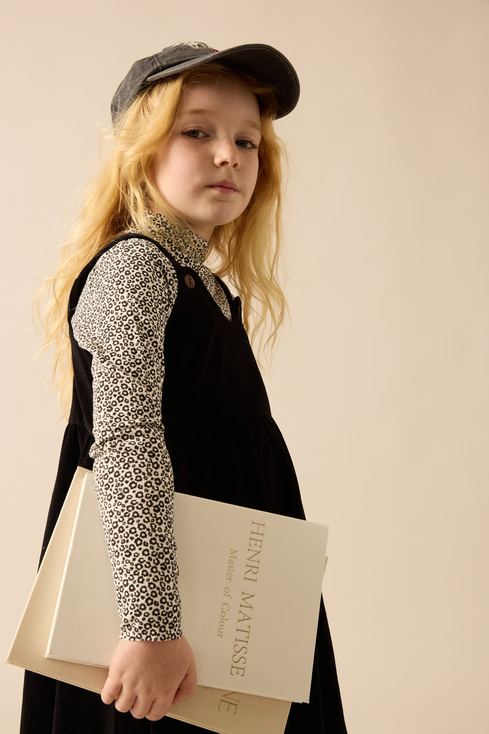 dress velour jumper - black