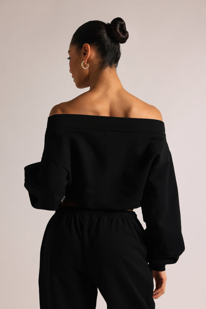 Drop Shoulder Sweatshirt - Black