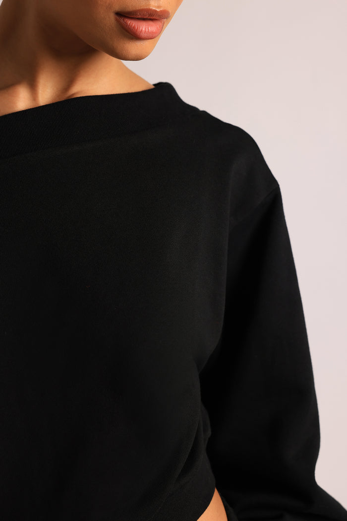 Drop Shoulder Sweatshirt - Black