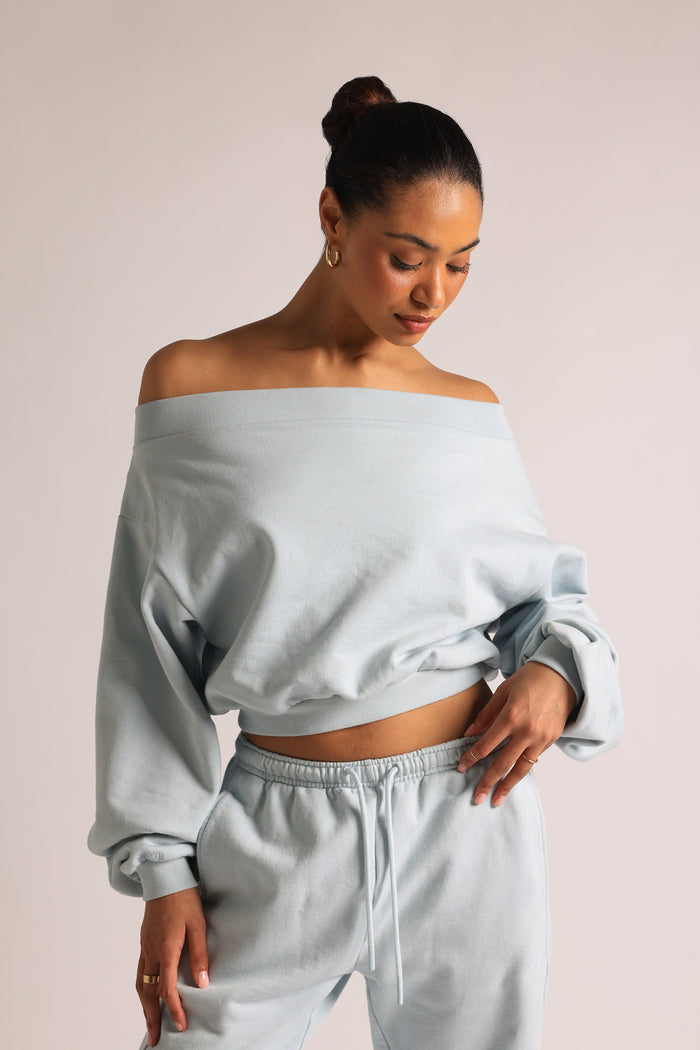 Drop Shoulder Sweatshirt - Icewater
