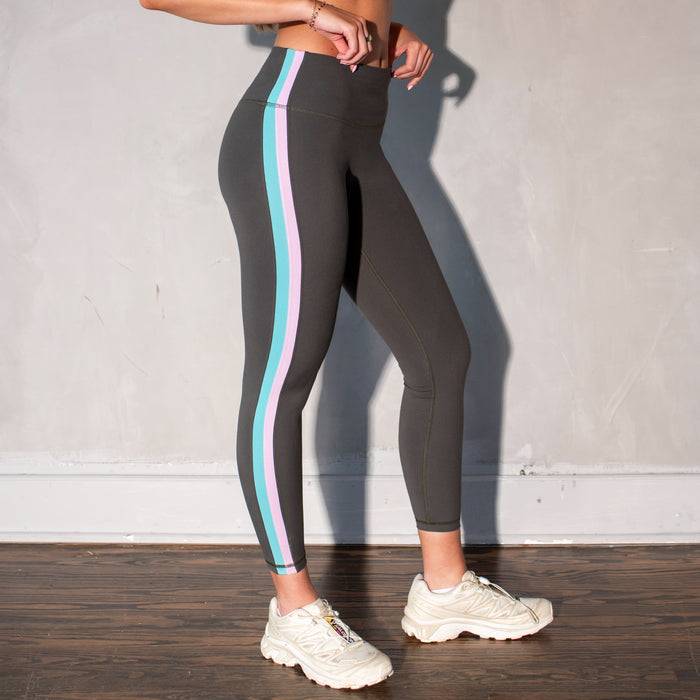 Olive + Orchid Bouquet + Aquarelle Duo Legging - High Rise by FLEO - 1