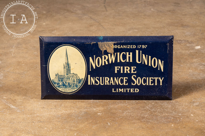 Early 20th Century European Insurance Company Sign