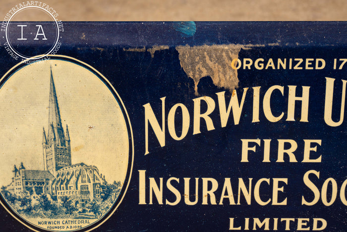 Early 20th Century European Insurance Company Sign