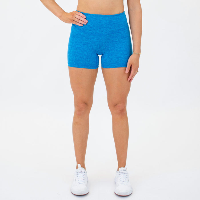 Heather Skydiver No Front Seam High Rise Spandex Shorts