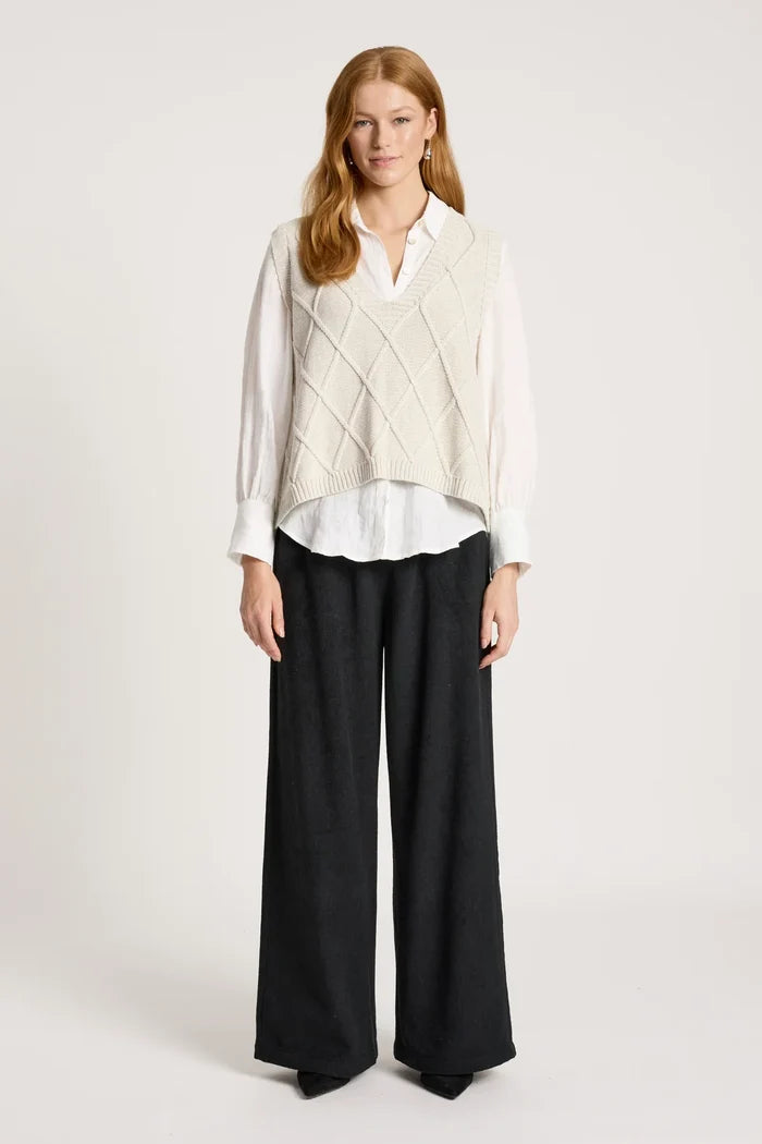 Eb+Ive Liora Knit Vest Bisque