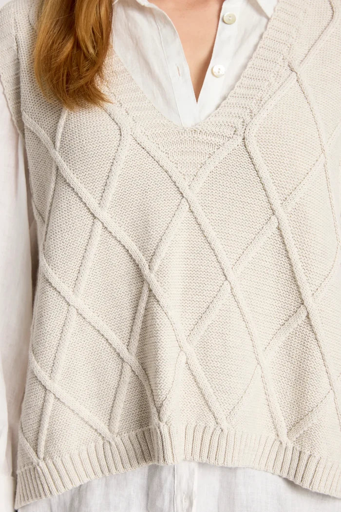 Eb+Ive Liora Knit Vest Bisque