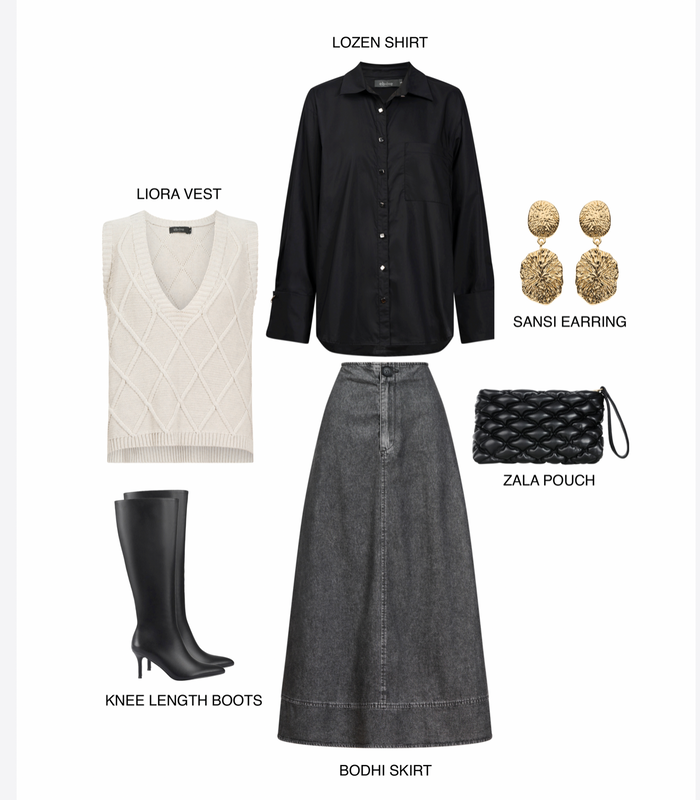 Eb+Ive Liora Knit Vest Bisque