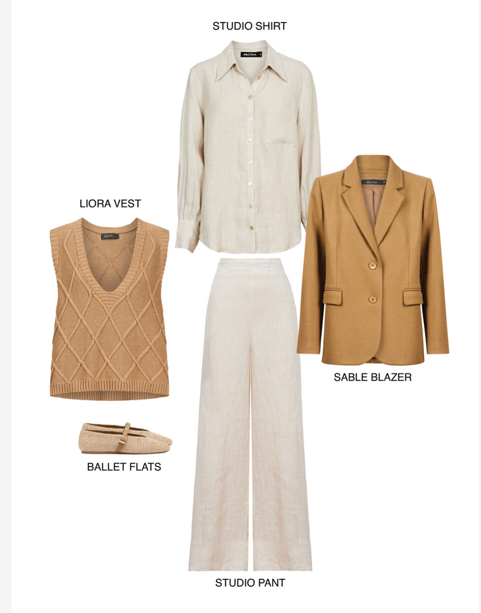 Eb+Ive Liora Knit Vest Mocha