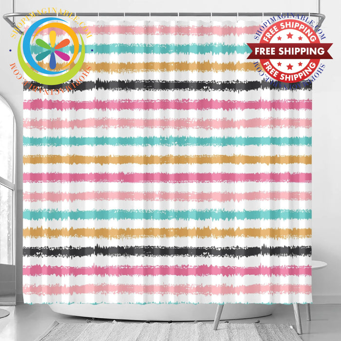 Elegant Striped Shower Curtain