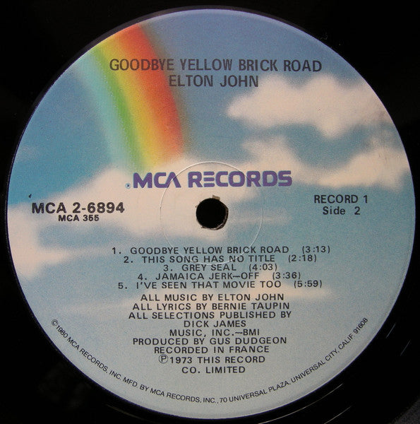 Elton John - Goodbye Yellow Brick Road (LP) [US] 1980 RP