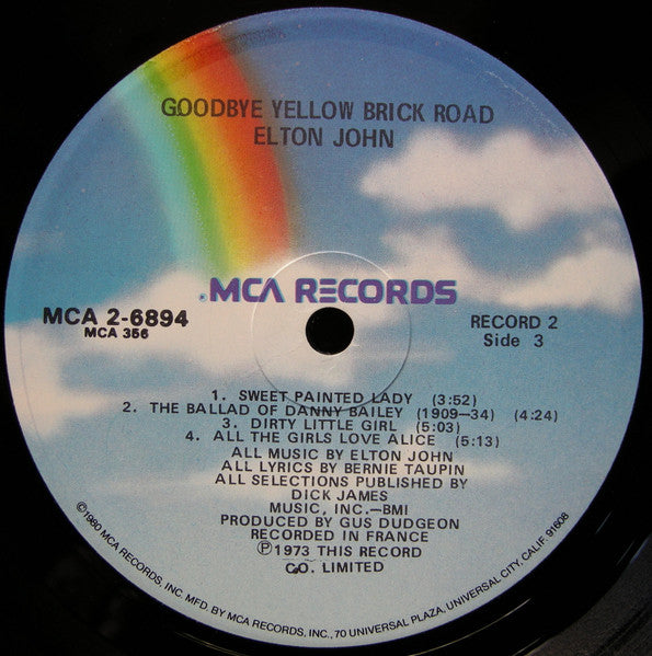 Elton John - Goodbye Yellow Brick Road (LP) [US] 1980 RP