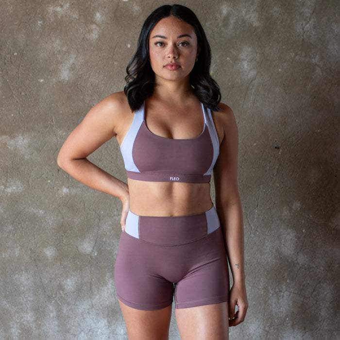 Truffle + Lavender Fields Emily Sports Bra - Medium Support by FLEO - 1