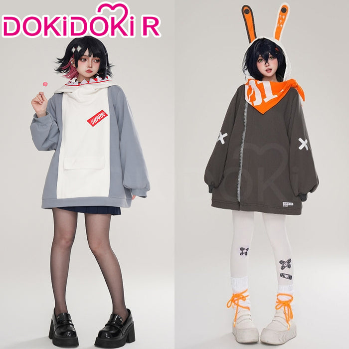 【Eous Padded Jacket Ready For Ship】【Size S-2XL】DokiDoki-R Game Zenless Zone Zero Cosplay Bangboo Eous / Sharkboo Costume / Pnats Doujin Hoodie Coat Padded Jacket ZZZ Casual Wear