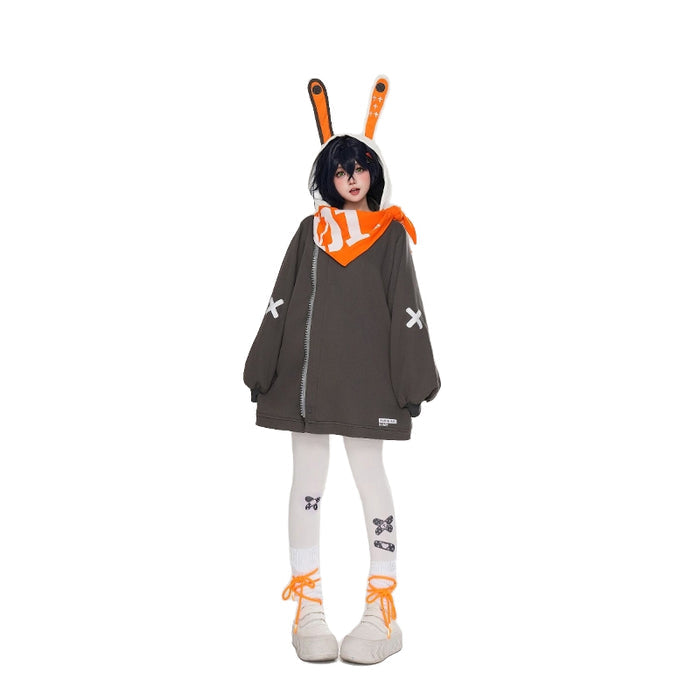 【Eous Padded Jacket Ready For Ship】【Size S-2XL】DokiDoki-R Game Zenless Zone Zero Cosplay Bangboo Eous / Sharkboo Costume / Pnats Doujin Hoodie Coat Padded Jacket ZZZ Casual Wear