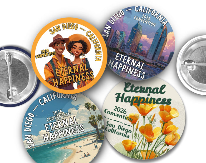 Eternal Happiness Pins - San Diego California