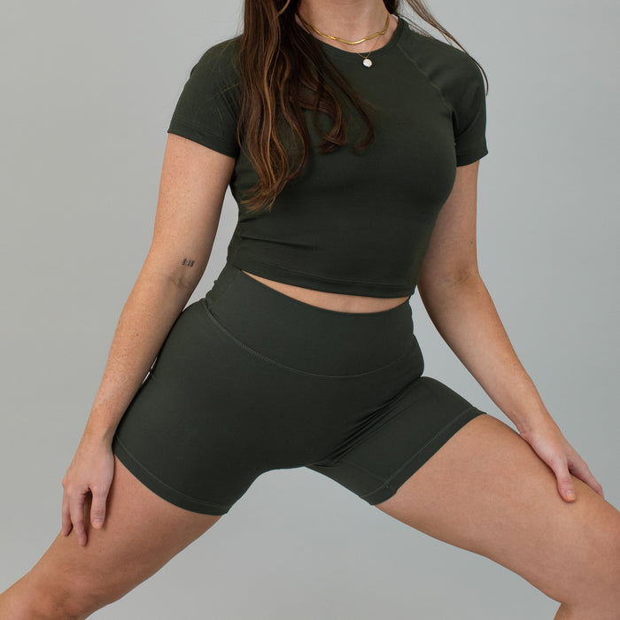 Kombu Green Evermore Crop Short Sleeve by FLEO - 2