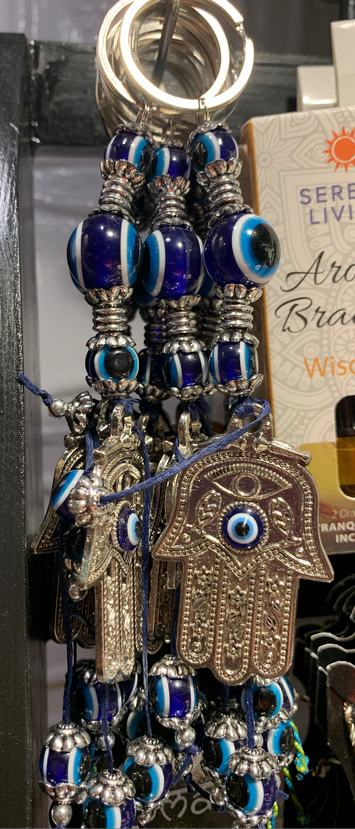 Evil Eye Blessing Hand Keychain