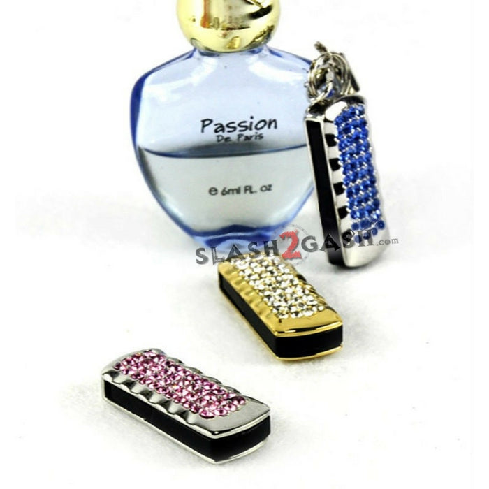 Fashion Mini Crystal Keychain Jewelry USB Flash Memory Drive 4 Colors Pink Blue Gold Silver