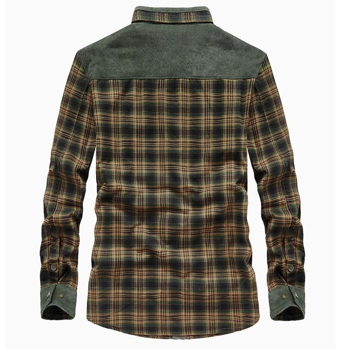 Flannel checked winter coat