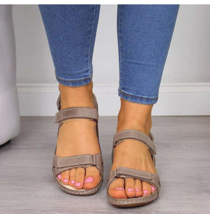 Flat Toe Velcro Casual Sandals