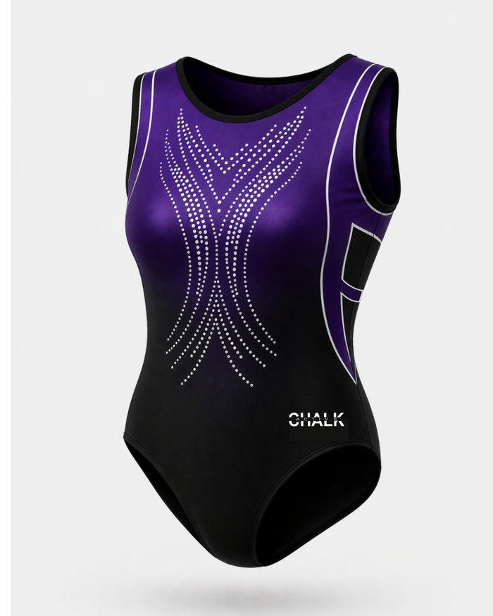 Flip Sleeveless Leotard with Crystals