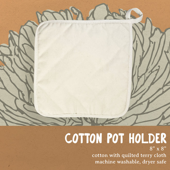 Floral Poster City State - Custom Cotton Pot Holder