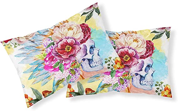 Floral Skull Bedding Set