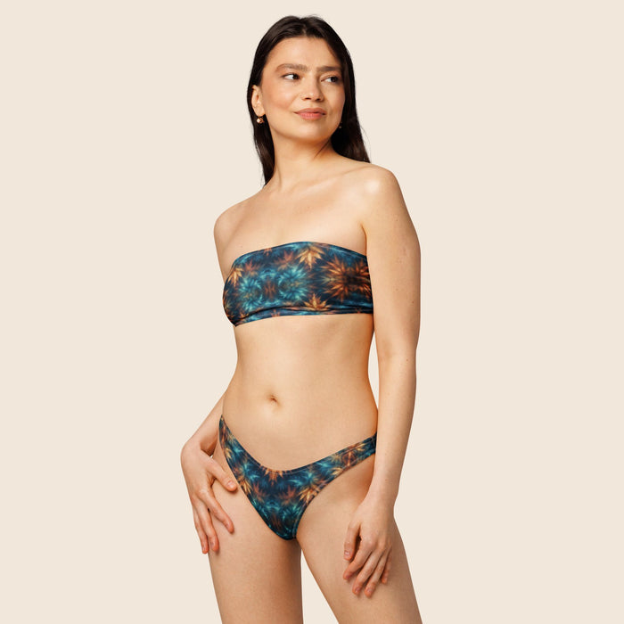 Flower Tie Dye Recycled Bandeau Bikini
