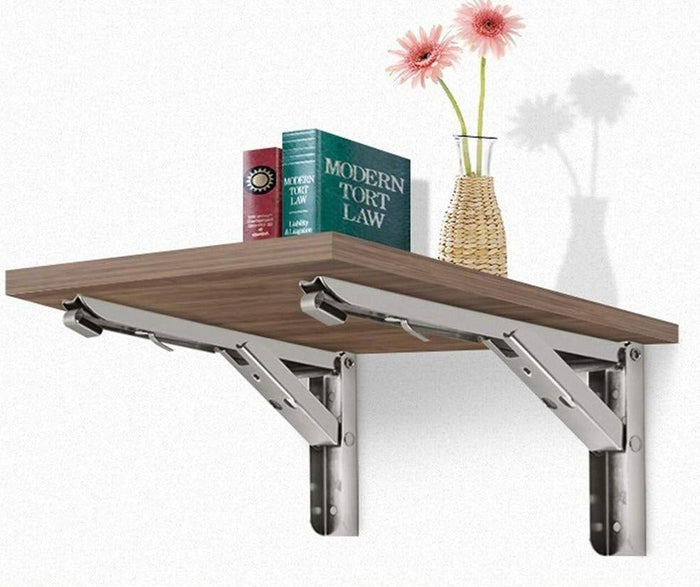 Foldable Wall Shelf Bracket (2pcs)