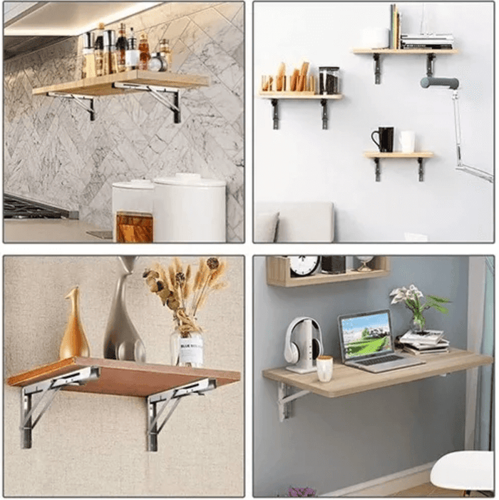Foldable Wall Shelf Bracket (2pcs)