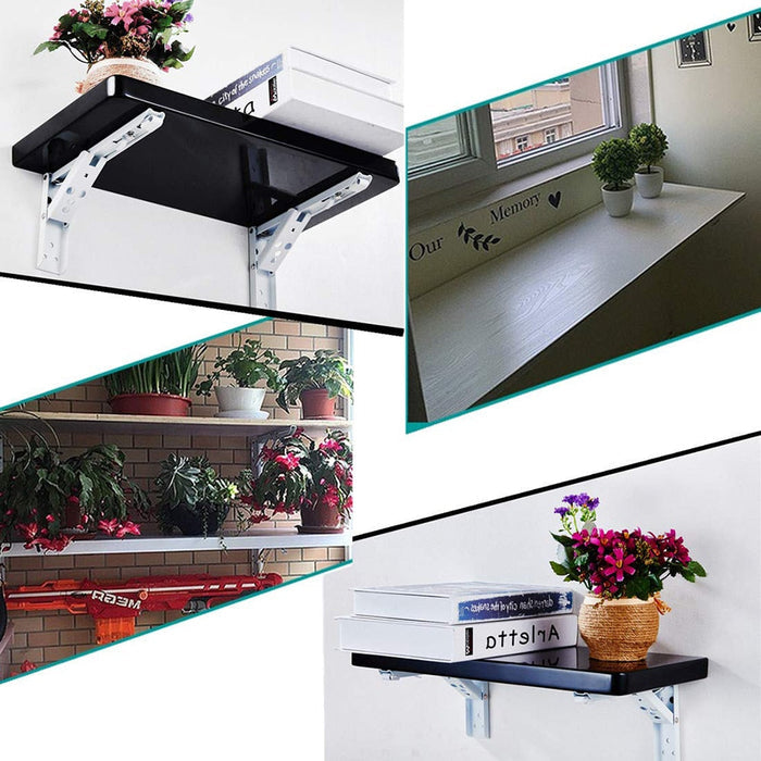Foldable Wall Shelf Bracket (2pcs)