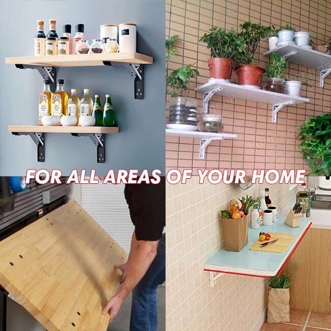 Foldable Wall Shelf Bracket (2pcs)