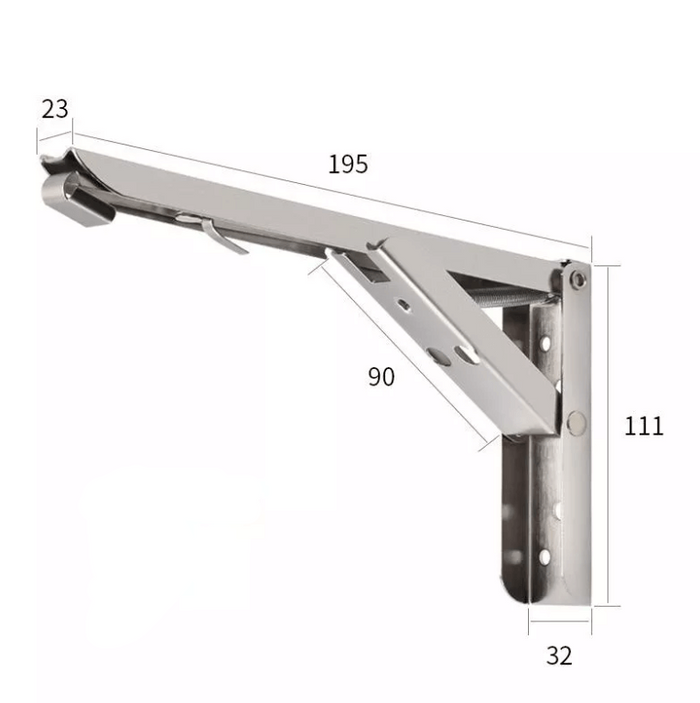 Foldable Wall Shelf Bracket (2pcs)