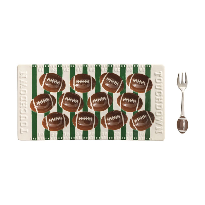 Football Field Deviled Egg Tray Set