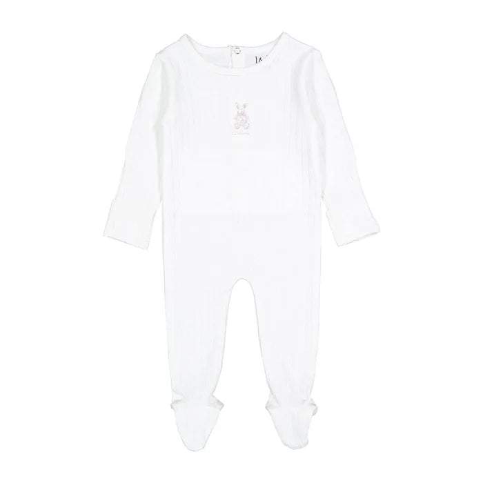 footie cotton bunny - rose