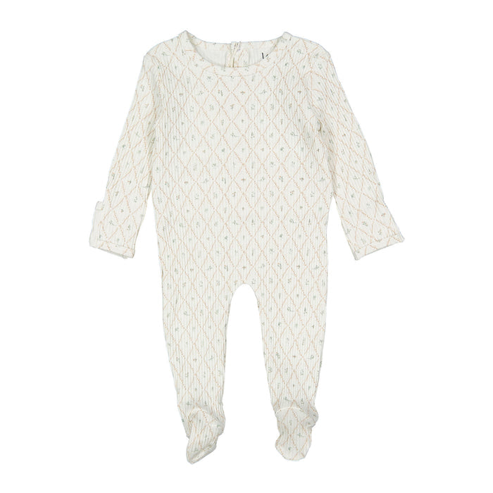 footie ribbed fairytale - mauve