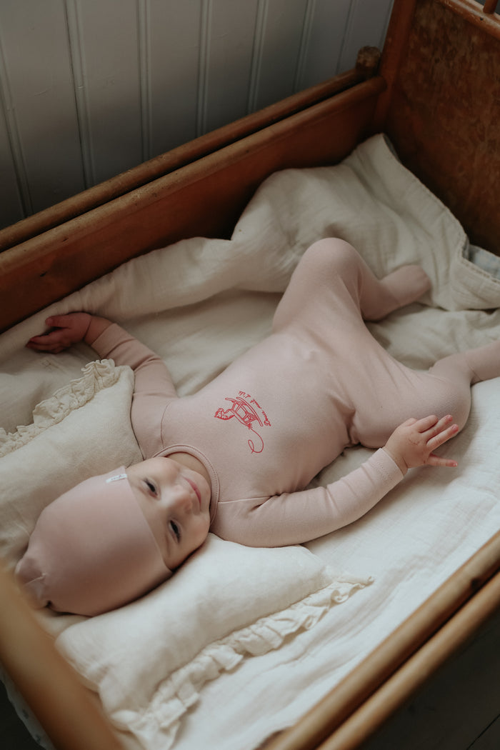 footie rocking horse - pale pink
